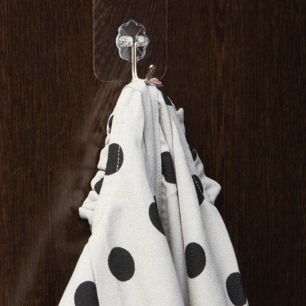 Transparent Reusable Adhesive Wall & Screw Hooks Order 10 Get 10 Free – Heavy Duty, No-Drill,
