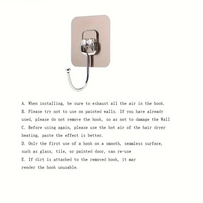 Heavy Duty Wall Hooks – Gold Edition | Order 10 & Get 5 Extra FREE | Self-Adhesive, Rust-Proof, Multi-Purpose Hooks for Home & Kitchen