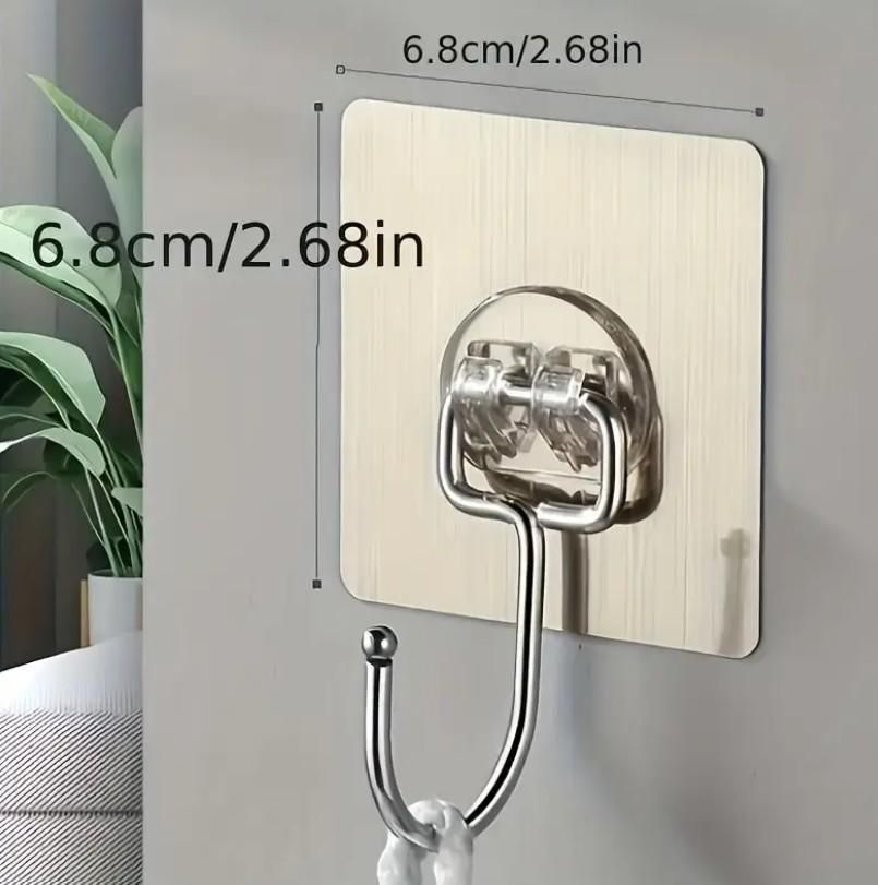 Heavy Duty Wall Hooks – Gold Edition | Order 10 & Get 5 Extra FREE | Self-Adhesive, Rust-Proof, Multi-Purpose Hooks for Home & Kitchen