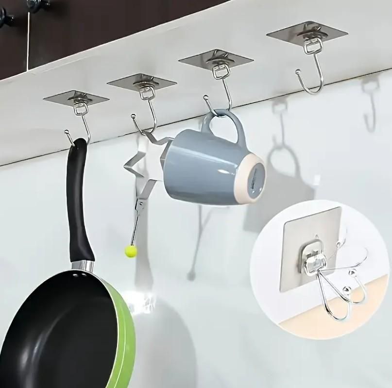 Heavy Duty Wall Hooks – Gold Edition | Order 10 & Get 5 Extra FREE | Self-Adhesive, Rust-Proof, Multi-Purpose Hooks for Home & Kitchen