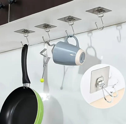 Heavy Duty Wall Hooks – Gold Edition | Order 10 & Get 5 Extra FREE | Self-Adhesive, Rust-Proof, Multi-Purpose Hooks for Home & Kitchen
