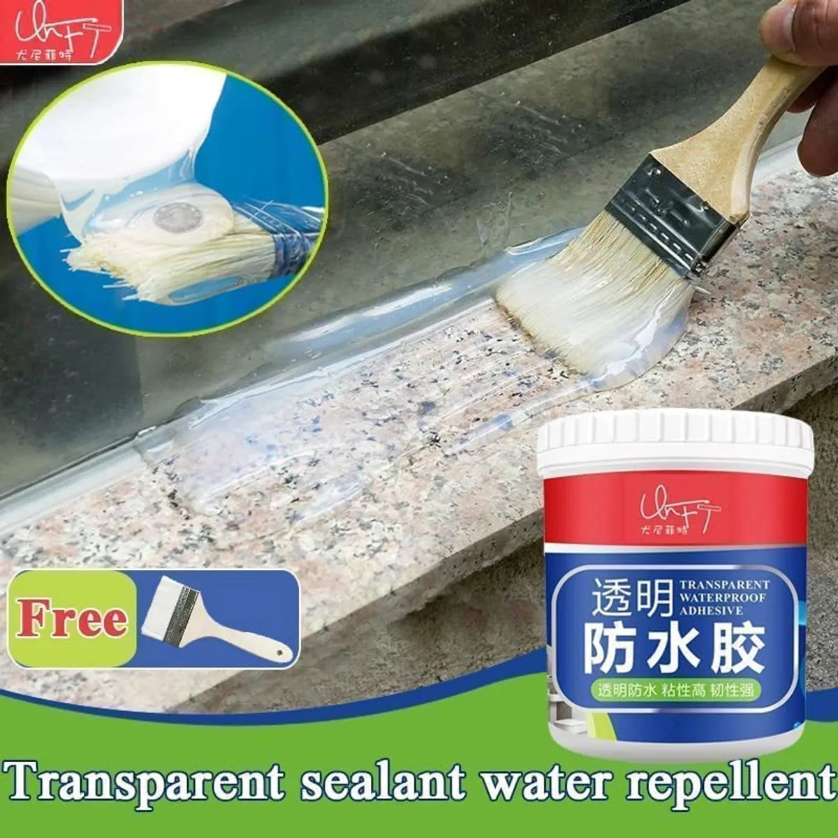 Order 1 Get 1 Free! Waterproof Crack Sealant with Brush – Gel Adhesive for Leaks on Windows, Roofs, Walls & Tiles