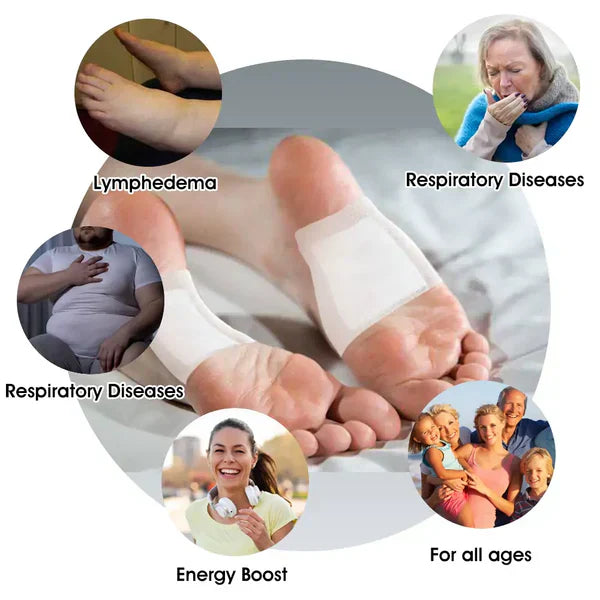 Order 1 Get 1 Free Bee Venom Lymphatic Drainage & Slimming Foot Patches (Pack of 10+10)